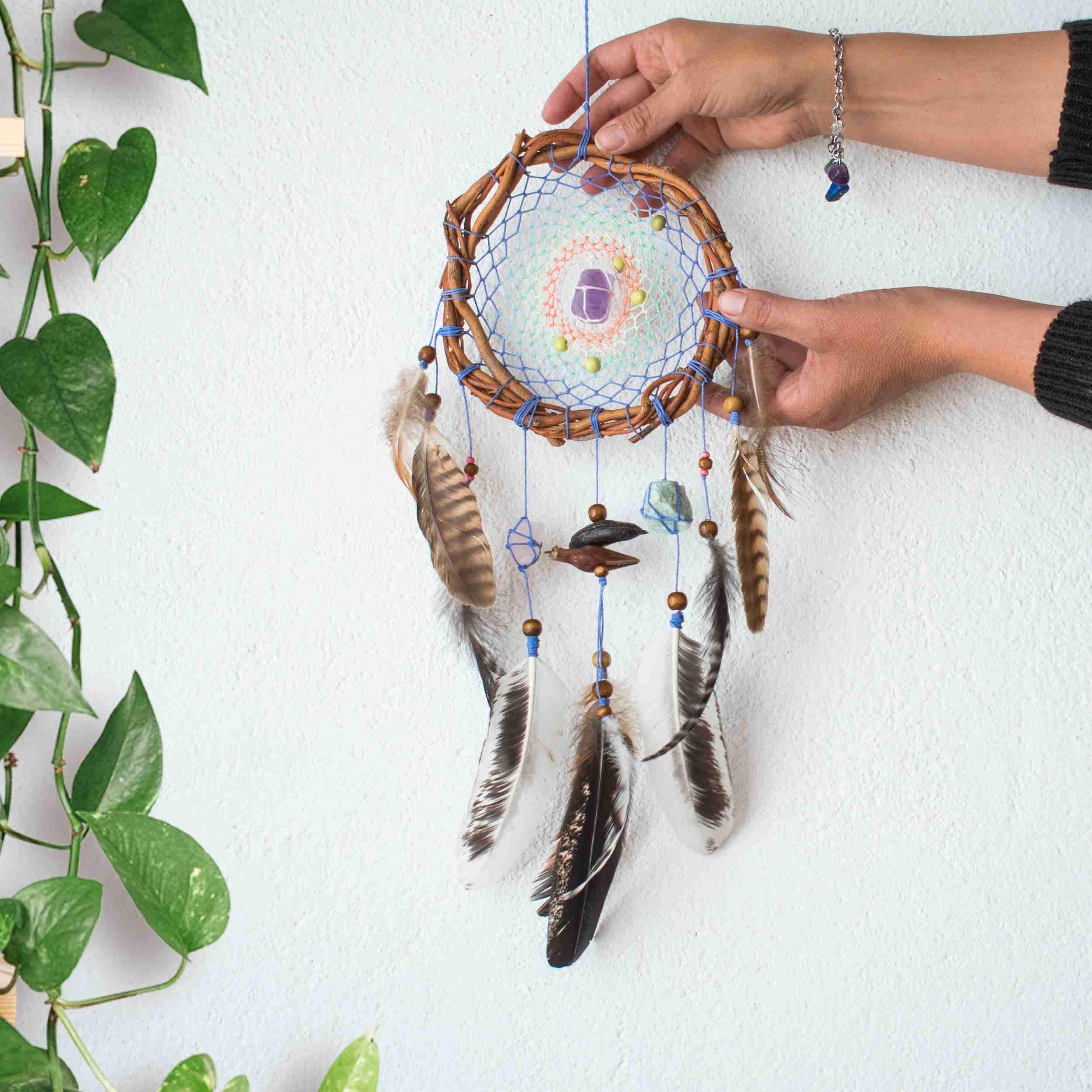 Authentic dream catchers with crystals for energy and sleep, Dream