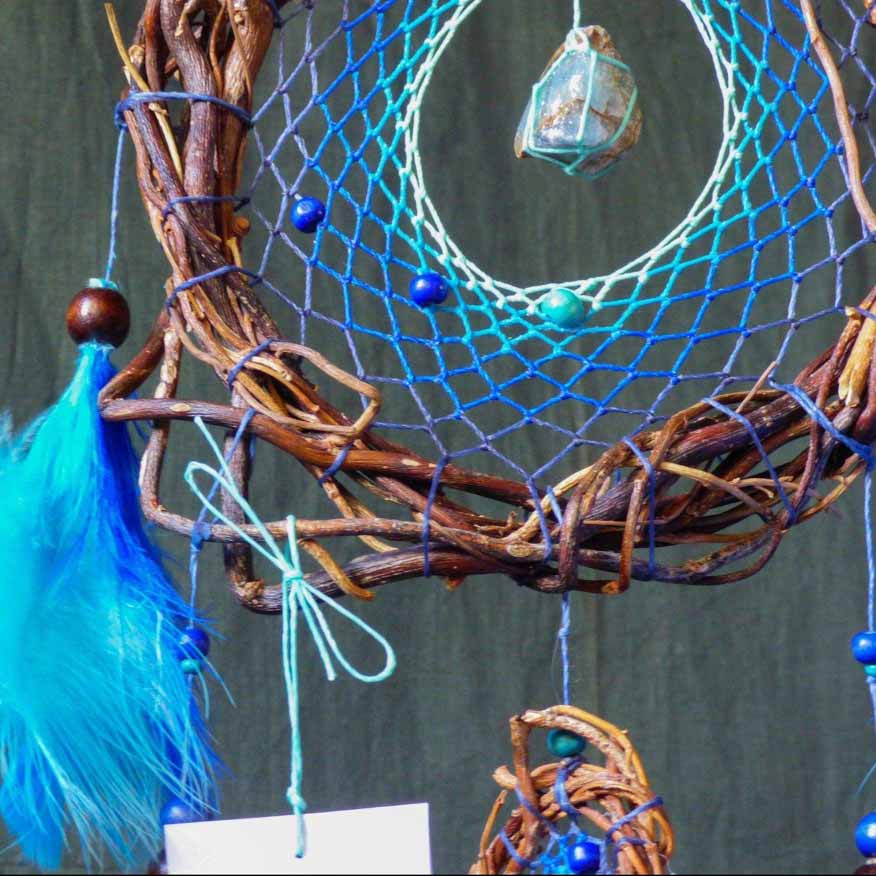 Boho Home Decor, Blue Dream Catcher ArMoniZar