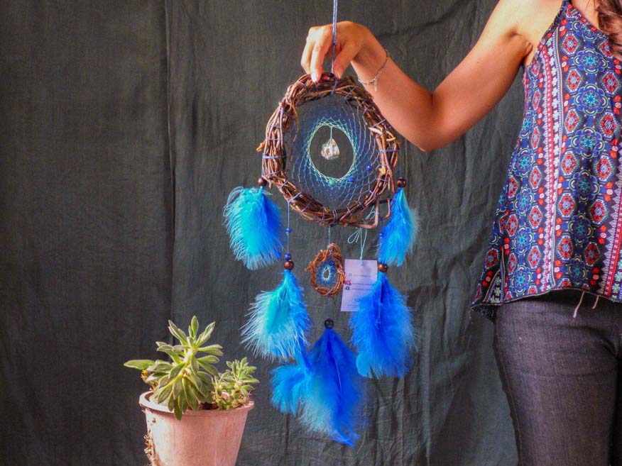 Boho Home Decor, Blue Dream Catcher ArMoniZar