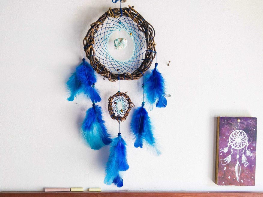 Boho Home Decor, Blue Dream Catcher ArMoniZar