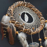 Handcrafted Traditional Native Style Dreamcatcher Set with Custom Healing Crystal