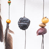 Spiritual Protection Set: 15 Healing Stones Set – 5 Crystal Dreamcatchers with Branch Option, Rustic Decor, Natural Gift for Shaman, Witch Vibes, Spiritual Protection