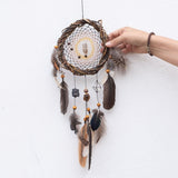 Handwoven Willow Wood Dreamcatcher with Healing Crystals