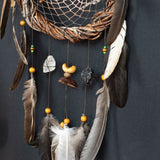 Spiritual Protection Set: 15 Healing Stones Set – 5 Crystal Dreamcatchers with Branch Option, Rustic Decor, Natural Gift for Shaman, Witch Vibes, Spiritual Protection