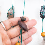 Gemstone Dreamcatcher 6" Handmade • Willow Hoop & Natural Feathers • Healing Crystals Wall Hanging • Earthy Tones Boho Decor