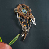 Dreamcatcher with super strong protection gemstones • 6 inch door hanging in earthy tones & turquoise • coastal style with 5 color options