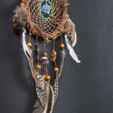 Dreamcatcher with super strong protection gemstones • 6 inch door hanging in earthy tones & turquoise • coastal style with 5 color options
