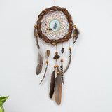 Dreamcatcher with super strong protection gemstones • 6 inch door hanging in earthy tones & turquoise • coastal style with 5 color options