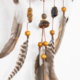 Dreamcatcher with super strong protection gemstones • 6 inch door hanging in earthy tones & turquoise • coastal style with 5 color options