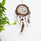 Dreamcatcher with super strong protection gemstones • 6 inch door hanging in earthy tones & turquoise • coastal style with 5 color options