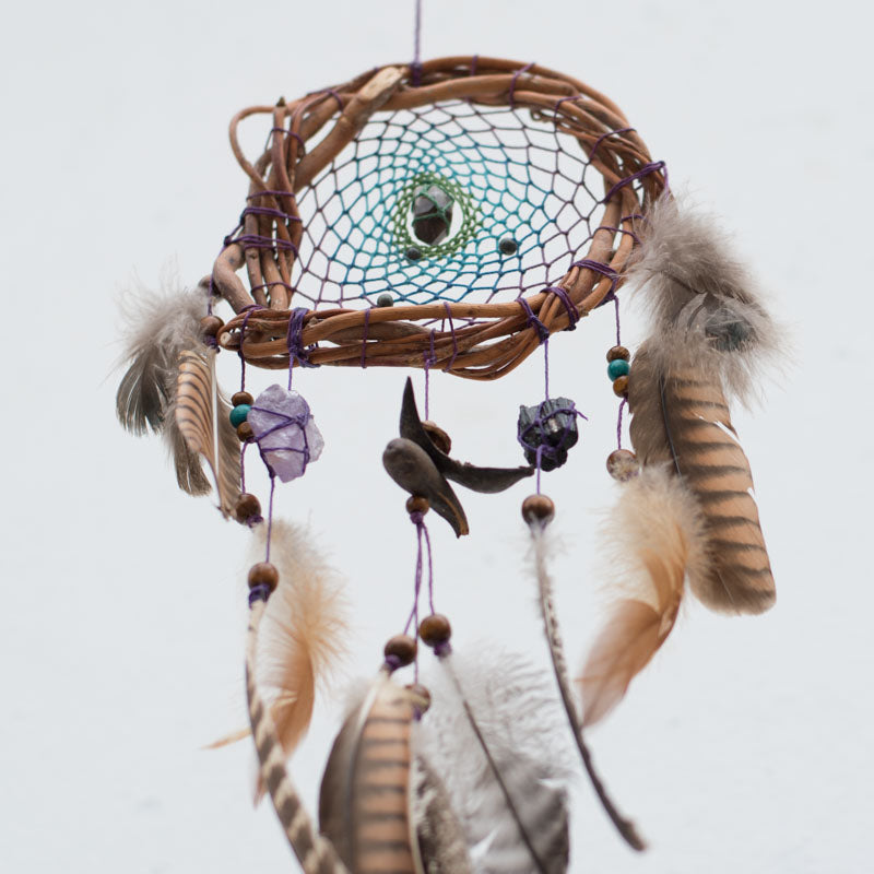 High-Quality Dreamcatcher: Authentic Natural Materials, 3 Healing Semi-Precious Stones, and Real Willow for Energetic Vibes - ArMoniZar