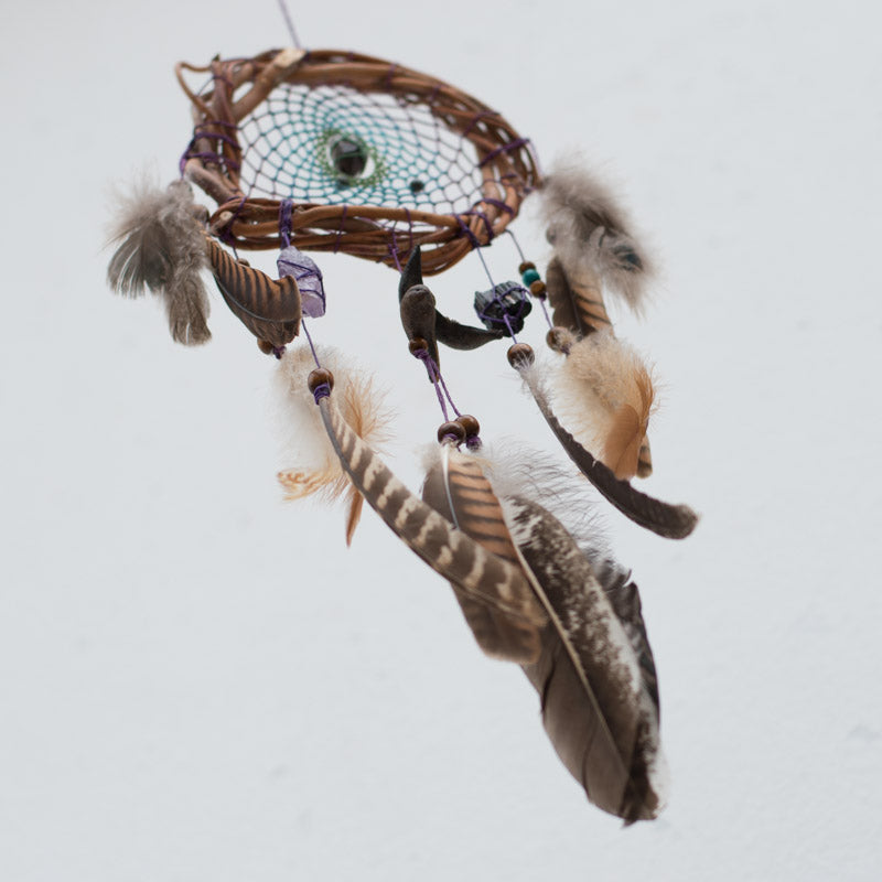 High-Quality Dreamcatcher: Authentic Natural Materials, 3 Healing Semi-Precious Stones, and Real Willow for Energetic Vibes - ArMoniZar