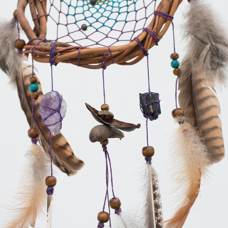 High-Quality Dreamcatcher: Authentic Natural Materials, 3 Healing Semi-Precious Stones, and Real Willow for Energetic Vibes - ArMoniZar