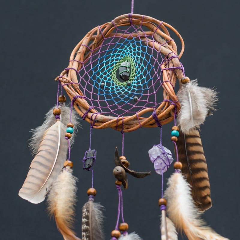 High-Quality Dreamcatcher: Authentic Natural Materials, 3 Healing Semi-Precious Stones, and Real Willow for Energetic Vibes - ArMoniZar