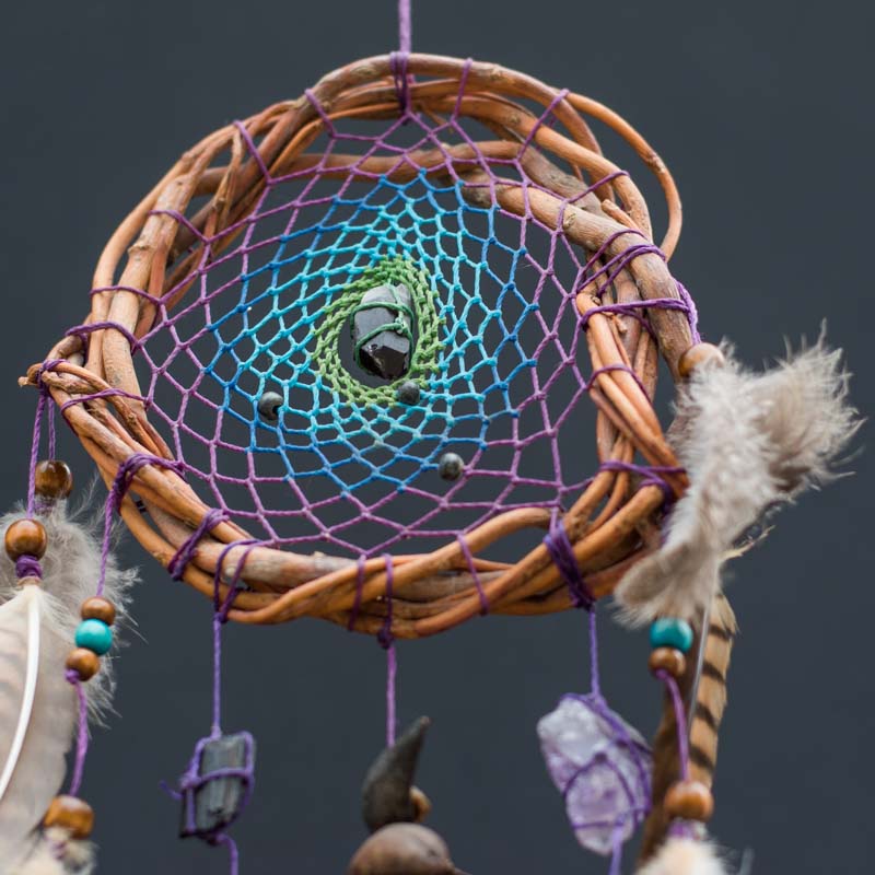 High-Quality Dreamcatcher: Authentic Natural Materials, 3 Healing Semi-Precious Stones, and Real Willow for Energetic Vibes - ArMoniZar