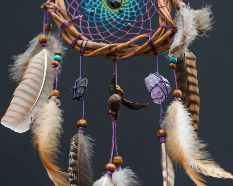 High-Quality Dreamcatcher: Authentic Natural Materials, 3 Healing Semi-Precious Stones, and Real Willow for Energetic Vibes - ArMoniZar