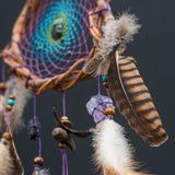 High-Quality Dreamcatcher: Authentic Natural Materials, 3 Healing Semi-Precious Stones, and Real Willow for Energetic Vibes - ArMoniZar