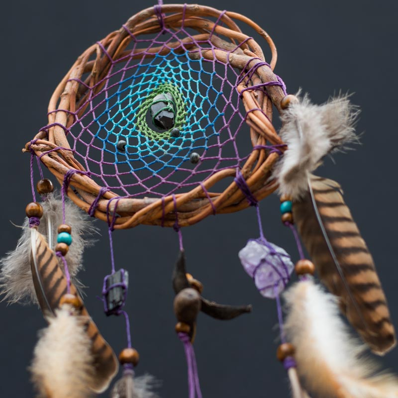 High-Quality Dreamcatcher: Authentic Natural Materials, 3 Healing Semi-Precious Stones, and Real Willow for Energetic Vibes - ArMoniZar