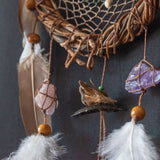Atrapasueños de cristal con engaste de 3 piedras - Decoración Coastal Soul