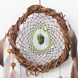 Atrapasueños de cristal con engaste de 3 piedras - Decoración Coastal Soul