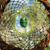Atrapasueños de cristal con engaste de 3 piedras - Decoración Coastal Soul