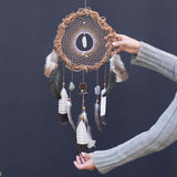 Handcrafted Traditional Native Style Dreamcatcher Set with Custom Healing Crystal