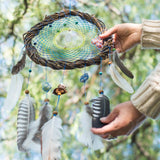Large authentic dream catcher set gift, Handmade dream catcher set of 3