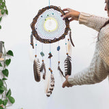 Sleep crystals dreamcatcher set, Anxiety worry stone prosperity & empath energy cleanse