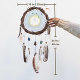 Sleep crystals dreamcatcher set, Anxiety worry stone prosperity & empath energy cleanse