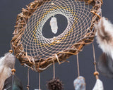 Handcrafted Traditional Native Style Dreamcatcher Set with Custom Healing Crystal
