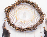 Handcrafted Traditional Native Style Dreamcatcher Set with Custom Healing Crystal