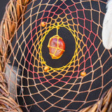 Attrape-rêves en cristal blanc, attrape-rêves spirituel, décoration murale en macramé chamanique, pierre puissante, bénédiction de la maison, attrape-cercle sacré