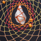 Atrapasueños de cristal blanco, atrapasueños espiritual, decoración de pared chamánica de macramé, piedra poderosa, bendición del hogar, atrapasueños de círculo sagrado.
