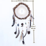 Handcrafted Traditional Native Style Dreamcatcher Set with Custom Healing Crystal