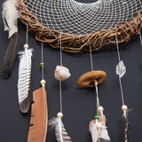 Handmade White & Bone Dream Catcher with Amethyst, Crystal Quartz and White Quartz, Calming Wall Art, Unique Holiday Spiritual Gift