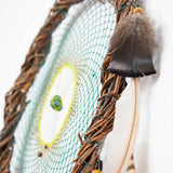 Exclusive Green Forest Dreamcatcher with Green Quartz, Tourmaline & Smoky Quartz - Energy Cleansing and Protection - Ideal Spiritual Gift