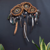 Handmade Willow Wood Dreamcatcher with Semiprecious Stones for Protection