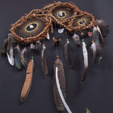 Attrape-rêves en bois de saule fait à la main avec des pierres semi-précieuses pour la protection