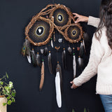 Handmade Willow Wood Dreamcatcher with Semiprecious Stones for Protection