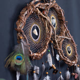 Handmade Willow Wood Dreamcatcher with Semiprecious Stones for Protection