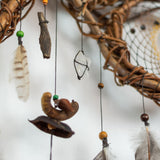 Handmade Willow Wood Dreamcatcher with Semiprecious Stones for Protection