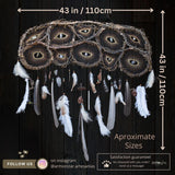 Atrapasueños gigante de 43 pulgadas de ancho ideal para el cabecero de la cama de matrimonio