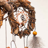 Traditional Dreamcatcher with Healing Crystals – Shaman Art, 7 Chakra Wall Hanging, Selenite Wreath for Protection & Positive Energy