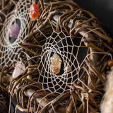 Healing Art Dream Catcher with gemstones, Wards off Negativity