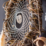 Healing Art Dream Catcher with gemstones, Wards off Negativity