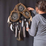 Healing Art Dream Catcher with gemstones, Wards off Negativity