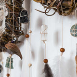 Healing Art Dream Catcher with gemstones, Wards off Negativity