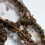 Healing Art Dream Catcher with gemstones, Wards off Negativity