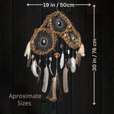 Healing Art Dream Catcher with gemstones, Wards off Negativity