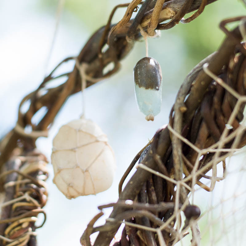 Hag stones dreamcatcher Crystal wall art, Protection crystal Dream catchers for bedroom, Authentic healing stones, Earthy wall art gift - ArMoniZar